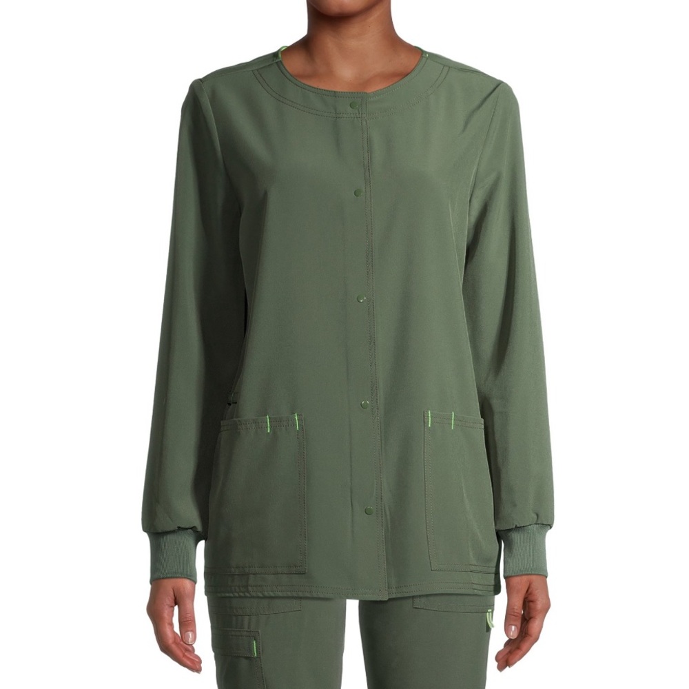 COPY - NWT Scrubstar olive active warm up jacket size XS